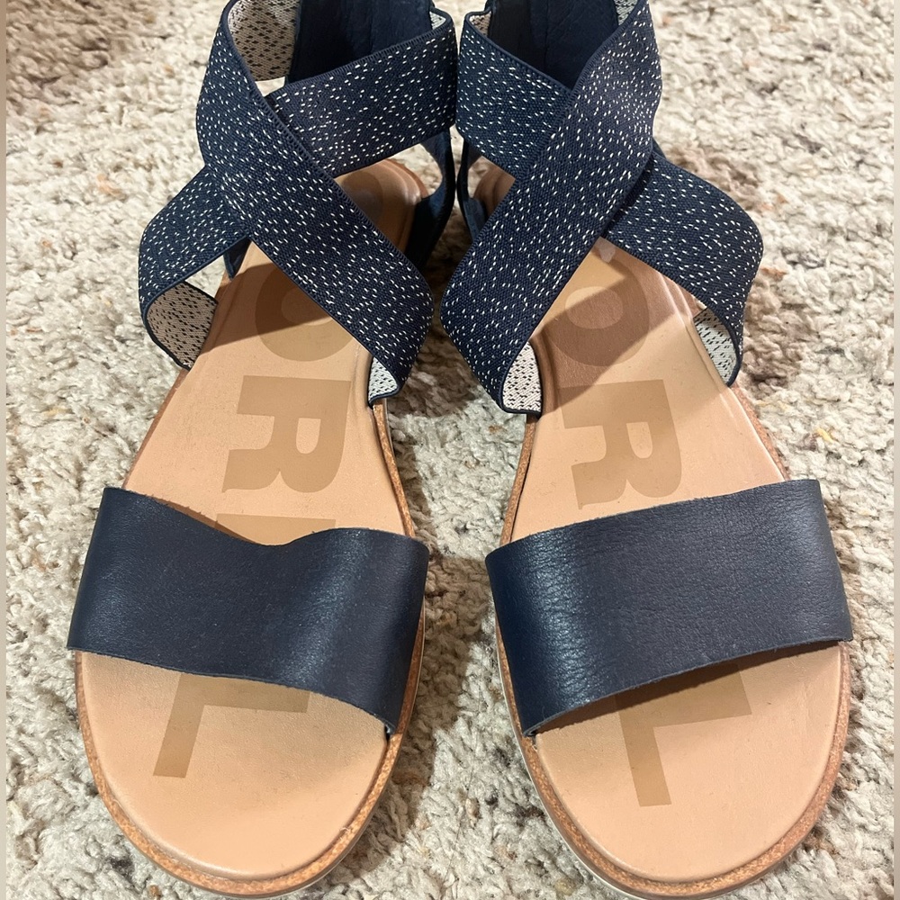 Sorel Navy and Tan Women's Sandals